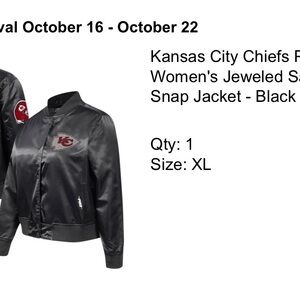 Kansas City Chiefs Women's Black Snap Jacket